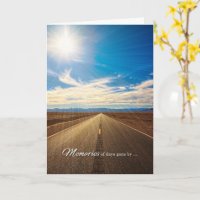 Cartes d'amitié pour penser à vous Route sans fin