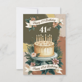 Cartes d'anniversaire 41 ans