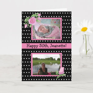 Cartes d'anniversaire à aquarelle rose Maintenant 