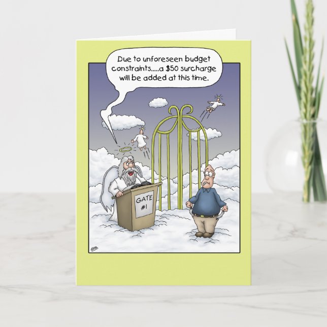 Cartes d'anniversaire amusantes : contraintes budg (Devant)