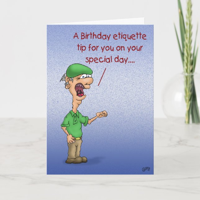 Cartes d'anniversaire amusantes : Etiquette d'anni (Devant)