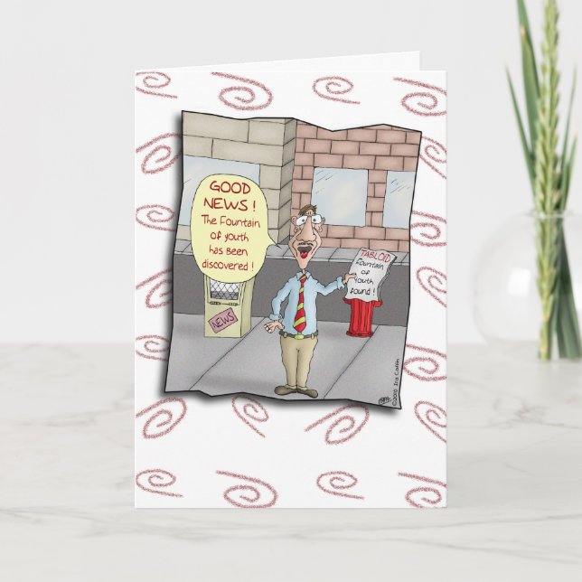 Cartes d'anniversaire amusantes : Fontaine de la j (Devant)