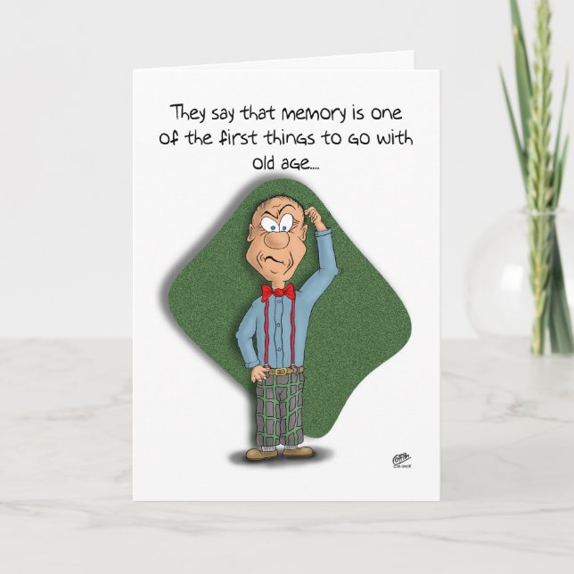 Cartes d'anniversaire amusantes : Mémoire (Devant)