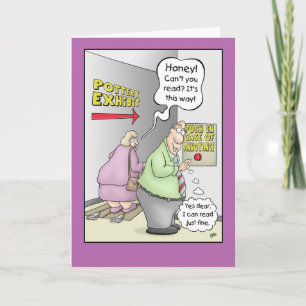 Cartes d'anniversaire amusantes : Poussez en Coque