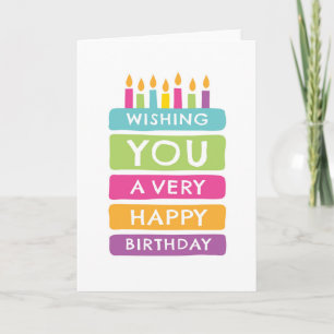 Cartes d'anniversaire colorées