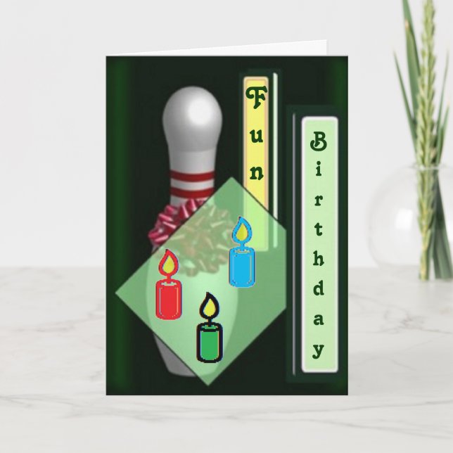 Cartes d'anniversaire de Bowling (Devant)