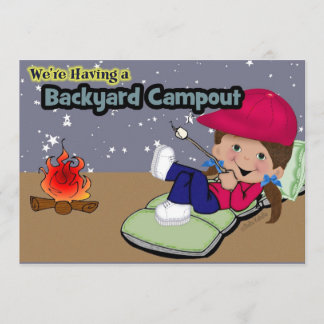 Cartes d'anniversaire de camping