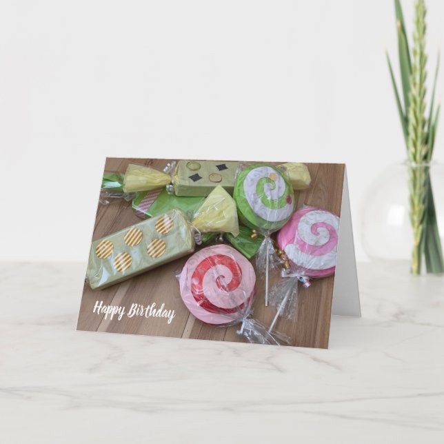 Cartes d'anniversaire de Candies et Lollipops (Devant)