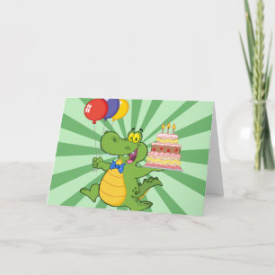Cartes d'anniversaire de Cute Gator