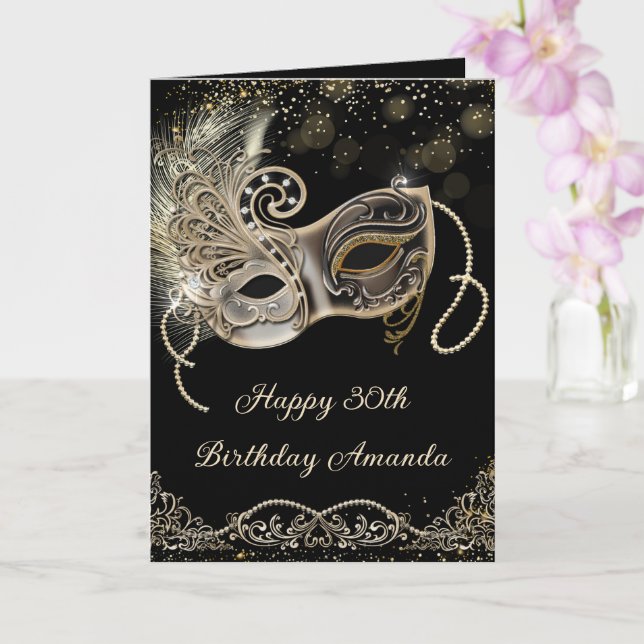 Cartes d'anniversaire de femme personnalisées (Orchidée)
