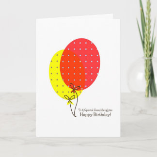 Cartes d'anniversaire de Grandaughter, grands