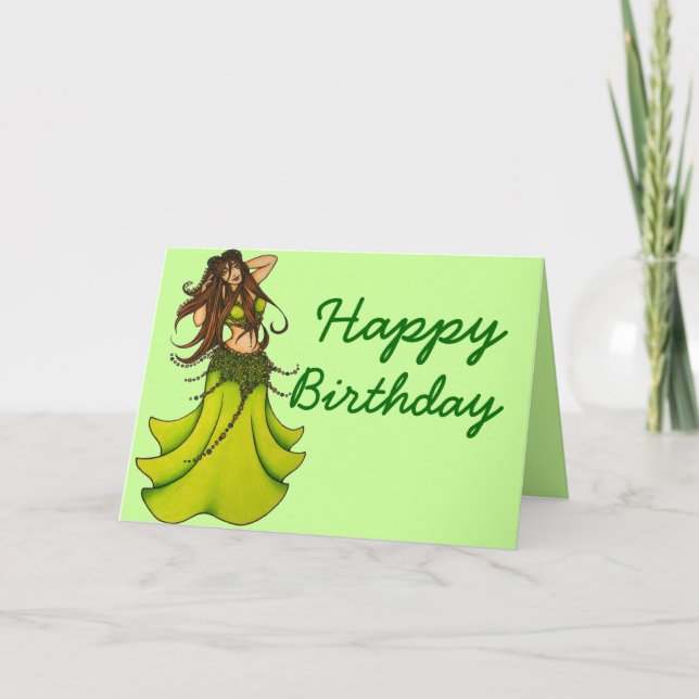 Cartes d'anniversaire de la danseuse du ventre (Devant)