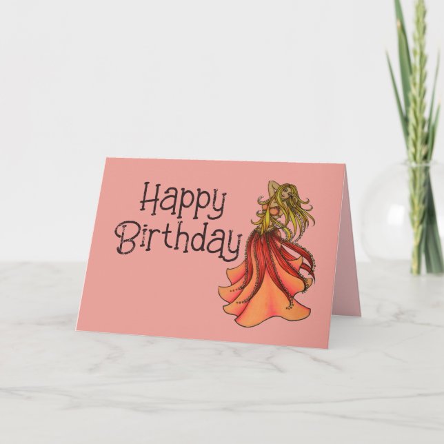 Cartes d'anniversaire de la danseuse du ventre (Devant)