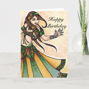 Cartes d'anniversaire de la danseuse du ventre