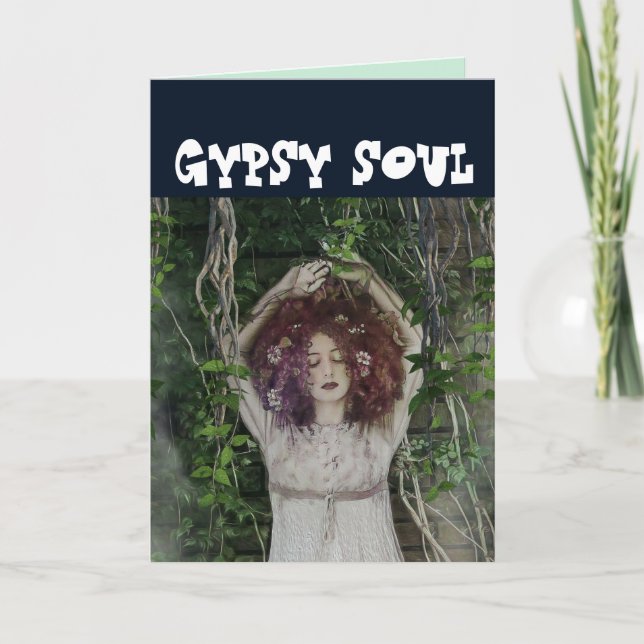 CARTES D'ANNIVERSAIRE DE LA FEMME BOHÉMIENNE GYPSY (Devant)