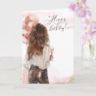 Cartes d'anniversaire de la femme moderne
