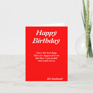 Cartes d'anniversaire de l'ex-mari