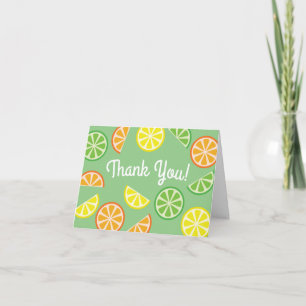 Cartes d'anniversaire de Merci de fruit de tranche
