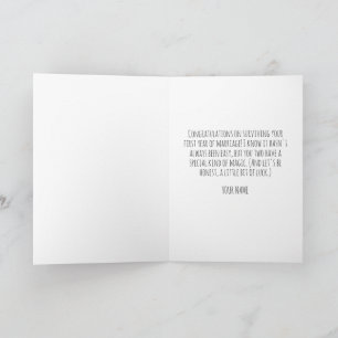 cartes d'anniversaire de premier mariage amusantes