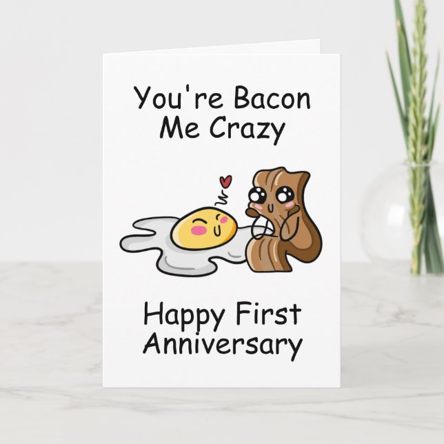 cartes d'anniversaire de premier mariage amusantes (Devant)