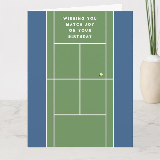 Cartes d'anniversaire de tennis amusantes (Devant)