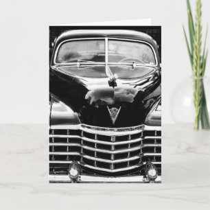 CARTES D'ANNIVERSAIRE DE VOITURE CLASSIQUE NOIRE