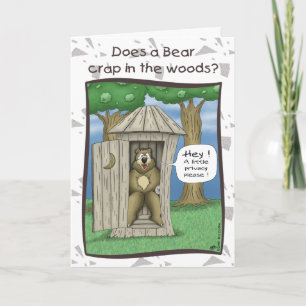 Cartes d'anniversaire drôles : Ours dans les bois