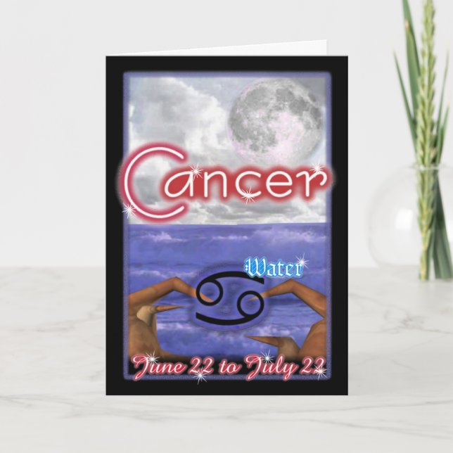 Cartes d'anniversaire du cancer du zodiaque (Devant)