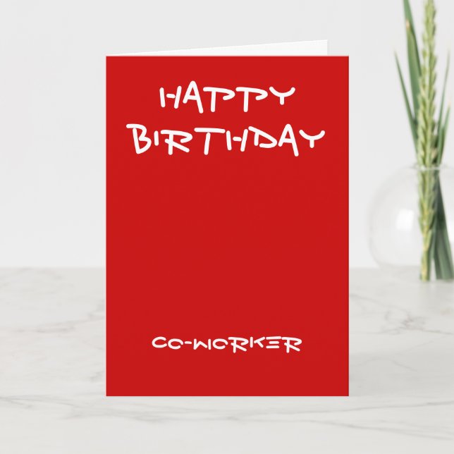 Cartes d'anniversaire du collaborateur (Devant)
