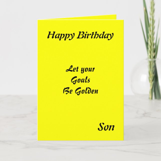 Cartes d'anniversaire du Fils (Devant)