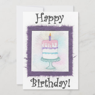 Cartes d'anniversaire du gâteau