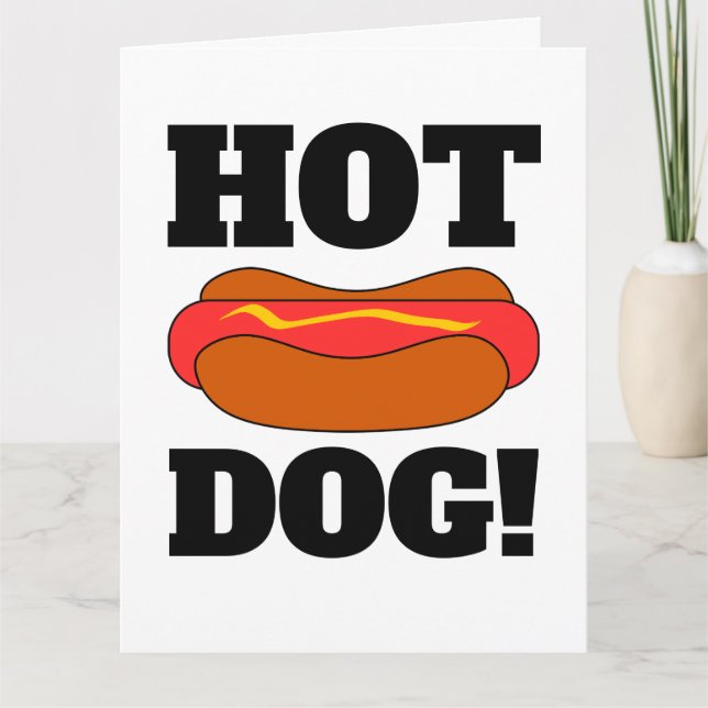 CARTES D'ANNIVERSAIRE GÉANTES HOTDOG AMUSANTES (Devant)