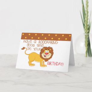 Cartes d'Anniversaire Jolies Enfants Lion