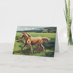 Cartes d'Anniversaire Joyeuses Peinture à l'huile 