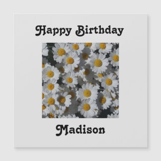 Cartes d'anniversaire magnétiques de marais blancs