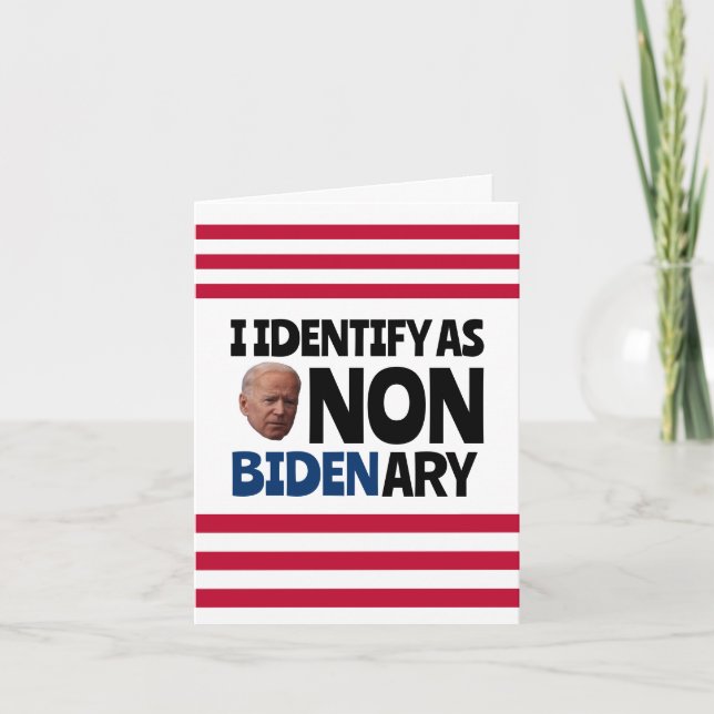 CARTES D'ANNIVERSAIRE NON BIDEN ARY FUNNY (Devant)