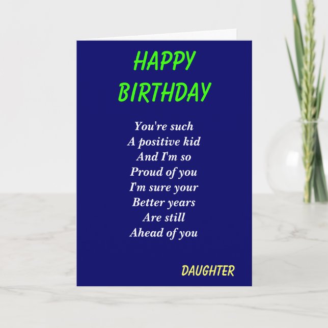Cartes d'anniversaire positives pour enfant (Devant)