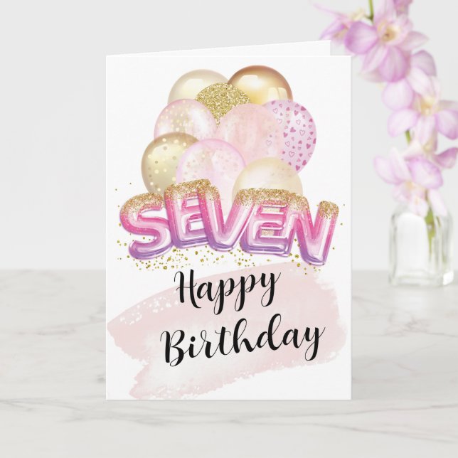 Cartes d'anniversaire pour fille de 7 ans (Orchidée)