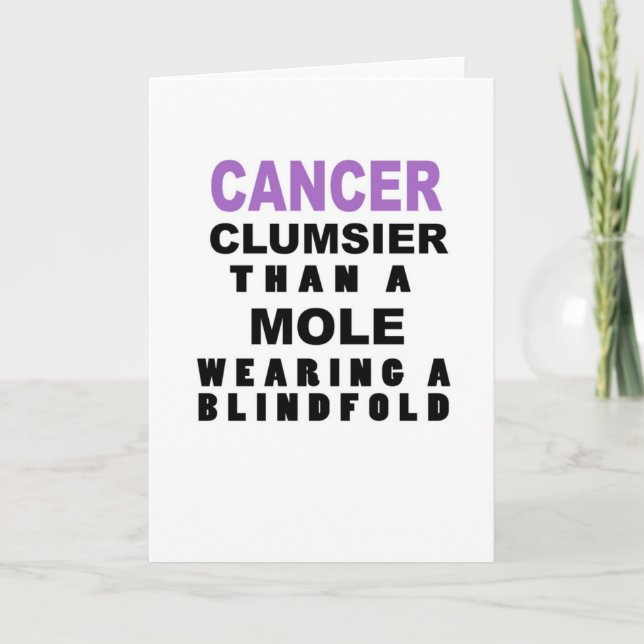 Cartes d'anniversaire pour le cancer amusant (Devant)