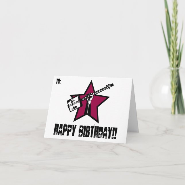 Cartes d'anniversaire "RockStar" (Devant)