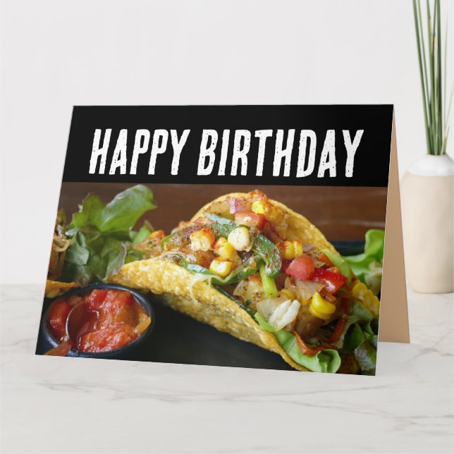 CARTES D'ANNIVERSAIRE TACO FUNNY (Devant)