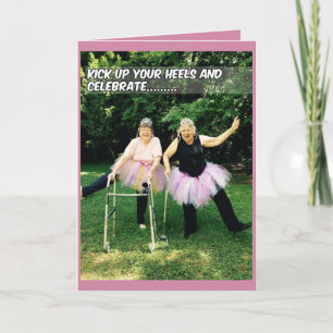 Cartes d'anniversaire Tutu pour les femmes âgées