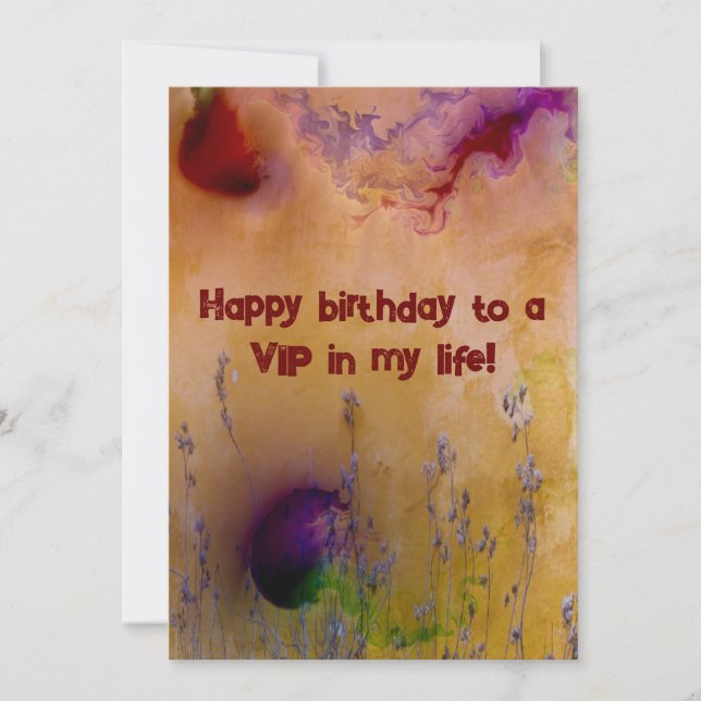 Cartes d'anniversaire VIP art abstrait VIP (Devant)