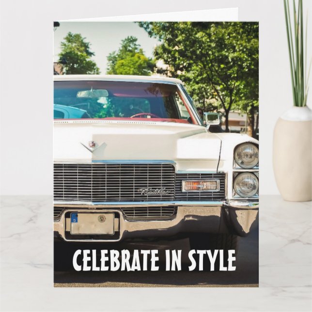  CARTES D'ANNIVERSAIRE VOITURE CLASSIQUE (Devant)