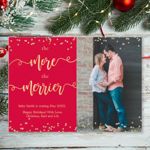 Cartes d'annonce de grossesse pour Noël en photo r