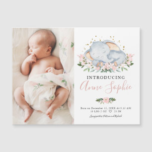 Cartes d'annonce de naissance avec photo de mignon