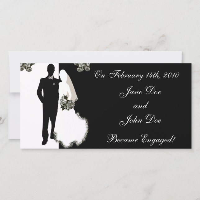 Cartes d'annonce de nos fiançailles (Devant)