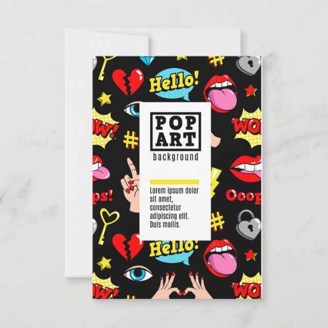 Cartes dans le style comique (Devant)