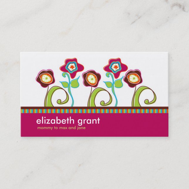 Cartes d'appel d'affaires de fleur funeste (Devant)