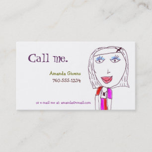Cartes d'appel de la fille de hip (illustration en